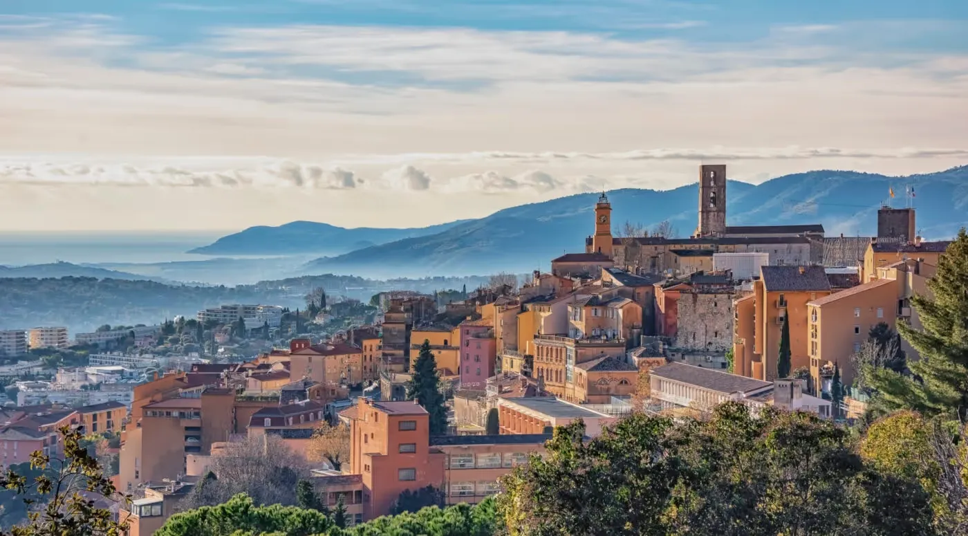 Panoramic view of Grasse, France