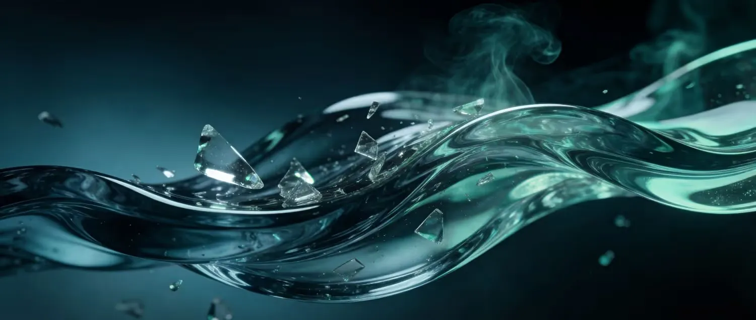 Perfume oil & glass shards