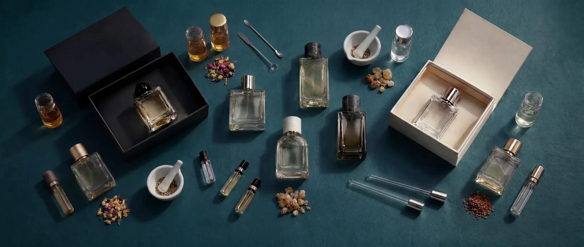Perfume bottles ready for branding